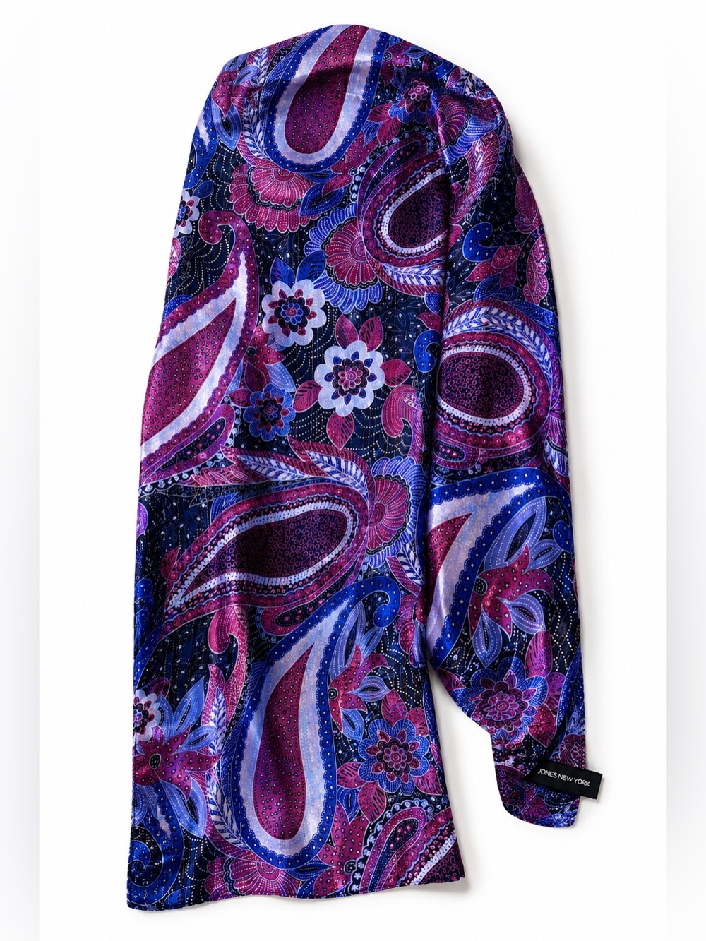 Jones New York Purple, Pink & Blue Paisley Silk Scarf